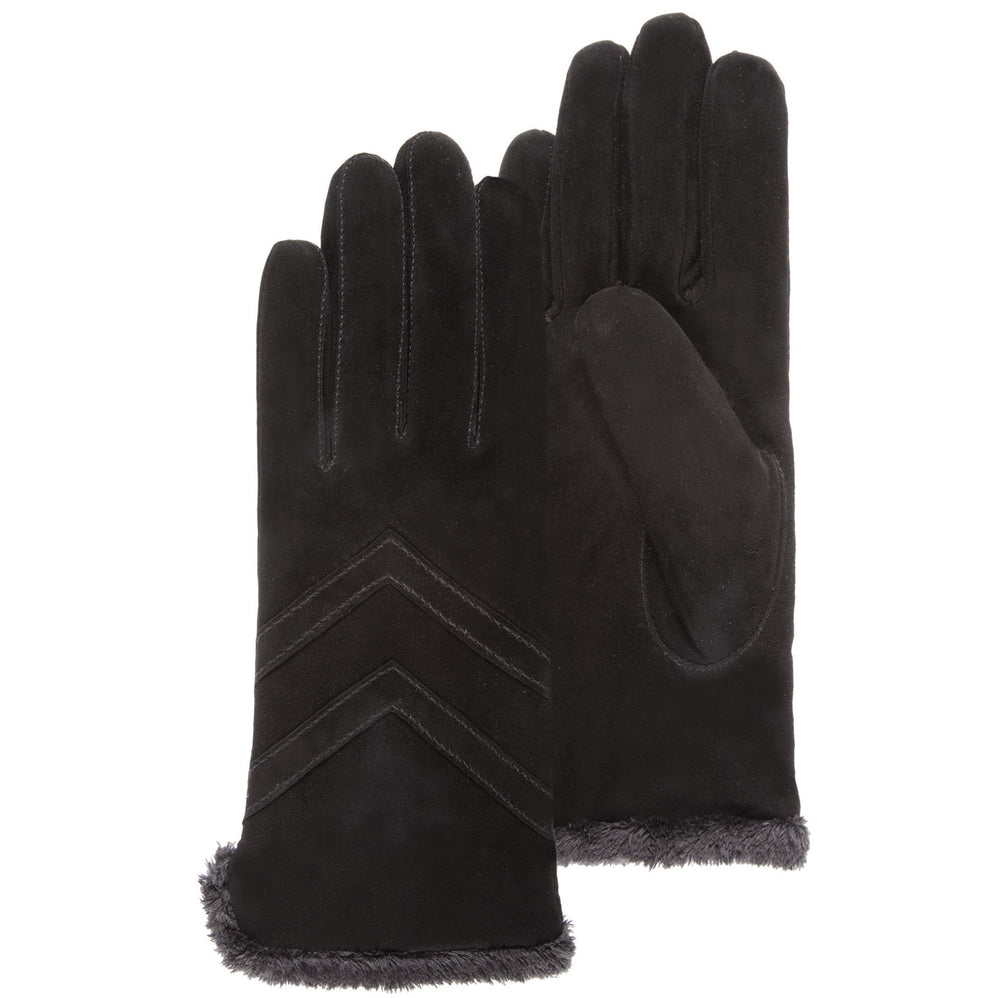 Guantes Mujer táctiles cuero terciopelo Negro - Isotoner