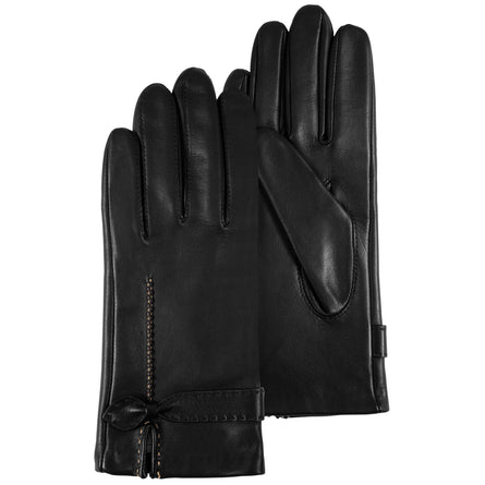 Guantes Mujer Cuero de cordero nudo Negro - Isotoner
