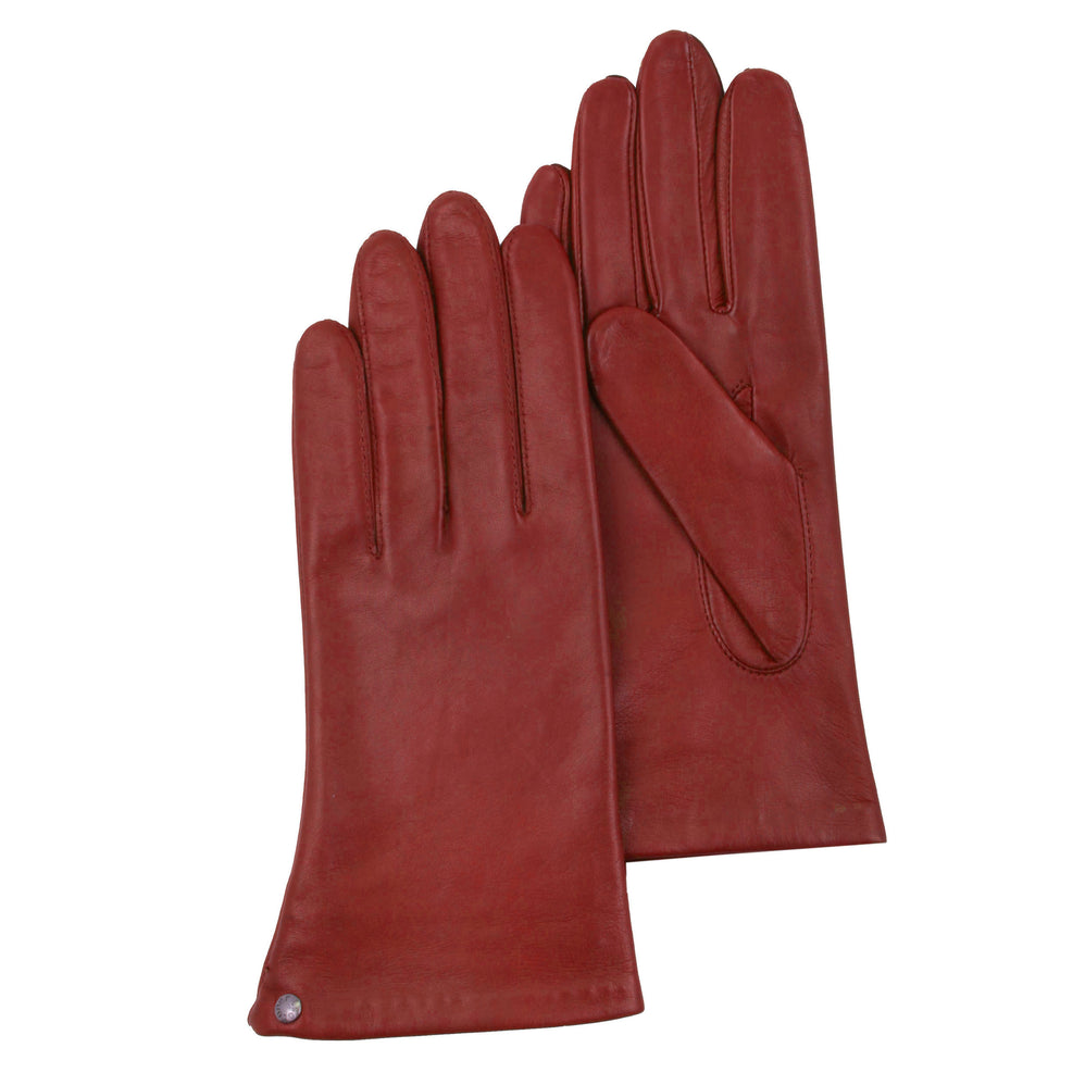 Guantes Mujer cuero forrados Rojo - Isotoner