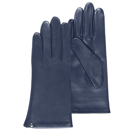 Guantes Mujer cuero forrados seda Marino - Isotoner