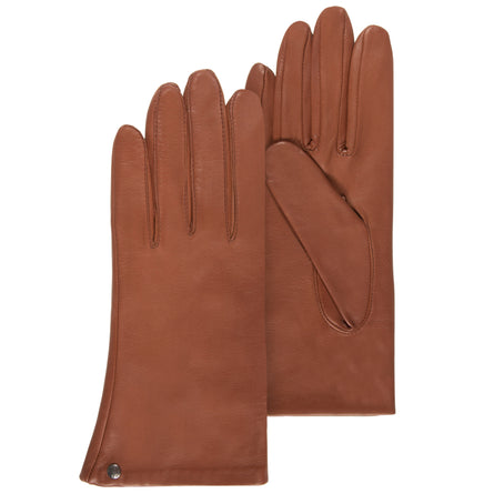 Guantes Mujer cuero forrados seda Coñac - Isotoner