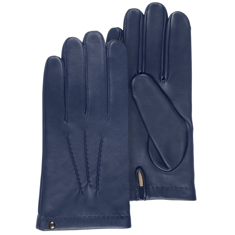 Guantes Hombre cuero de cordero y seda Marino - Isotoner
