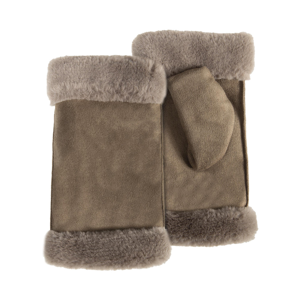 Mitaines Femme bord imitation fourrure Olive - Isotoner