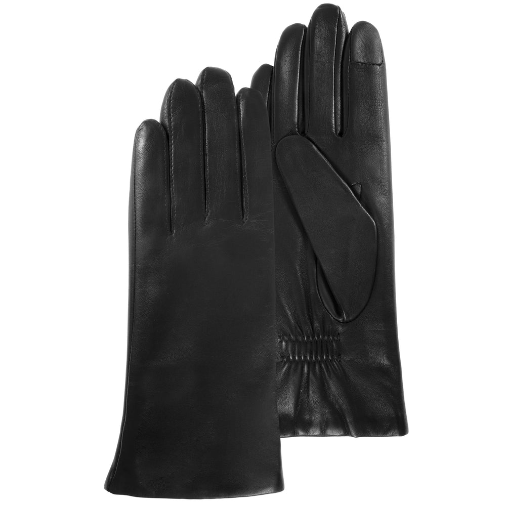 Guantes Mujer táctiles Cuero forro Negro - Isotoner