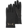 Guantes Mujer táctiles cuero de oveja Marino noir - Isotoner