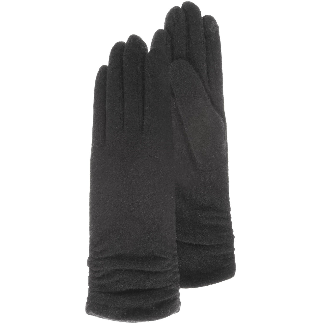 Guantes largos Mujer táctil lana Negro