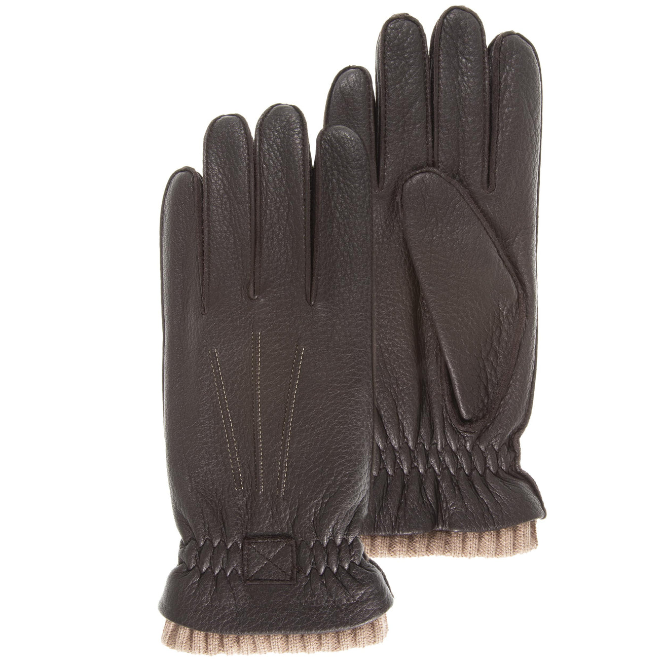 Guantes Hombre cuero de ciervo Marrón