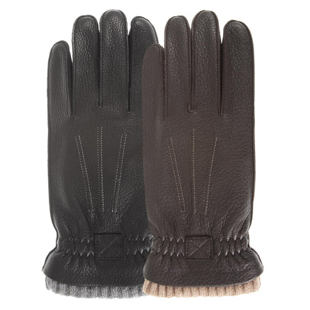 Guantes Hombre cuero de ciervo Marrón - Isotoner