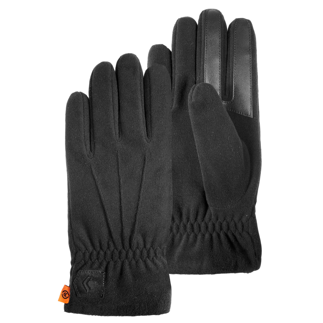 Guantes Hombre táctiles polar ultra repelentes al agua Negro