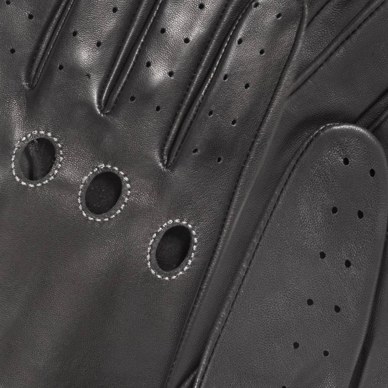 Guantes de conducción cuero Hombre Negro