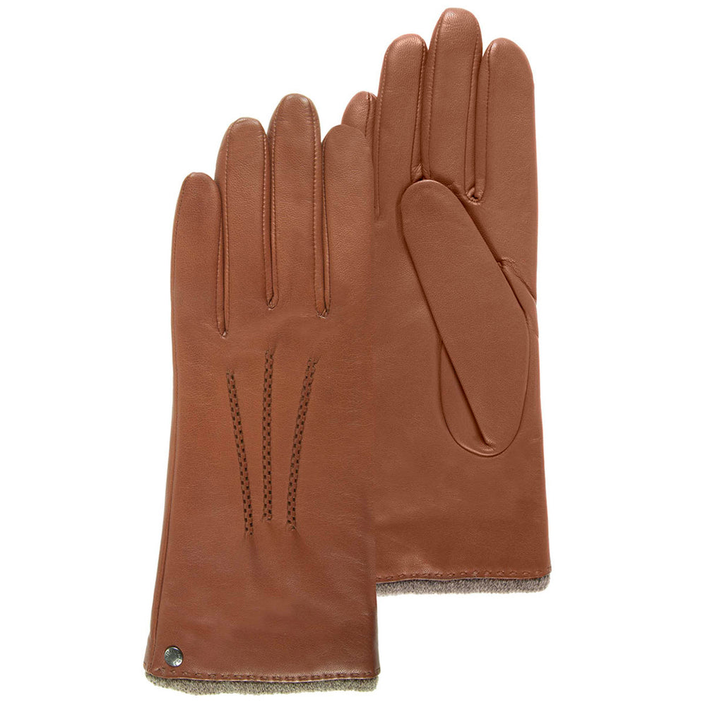Guantes Mujer cuero caliente Coñac - Isotoner