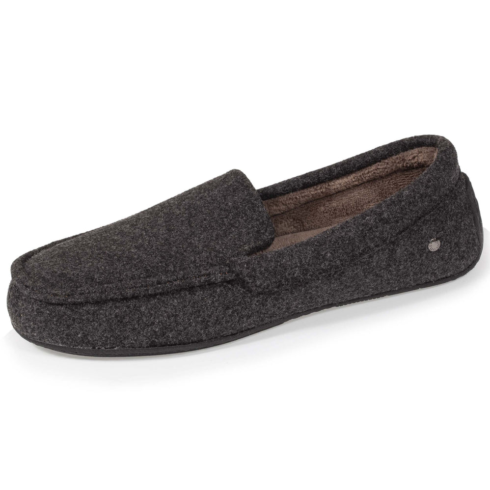 Zapatillas de casa mocasines Hombre fieltro Gris Jaspeado - Isotoner