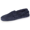 Zapatillas de casa mocasines bordadas Negro marine chiné Isotoner