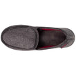 Zapatillas de casa mocasines Hombre Gris interior rojo
