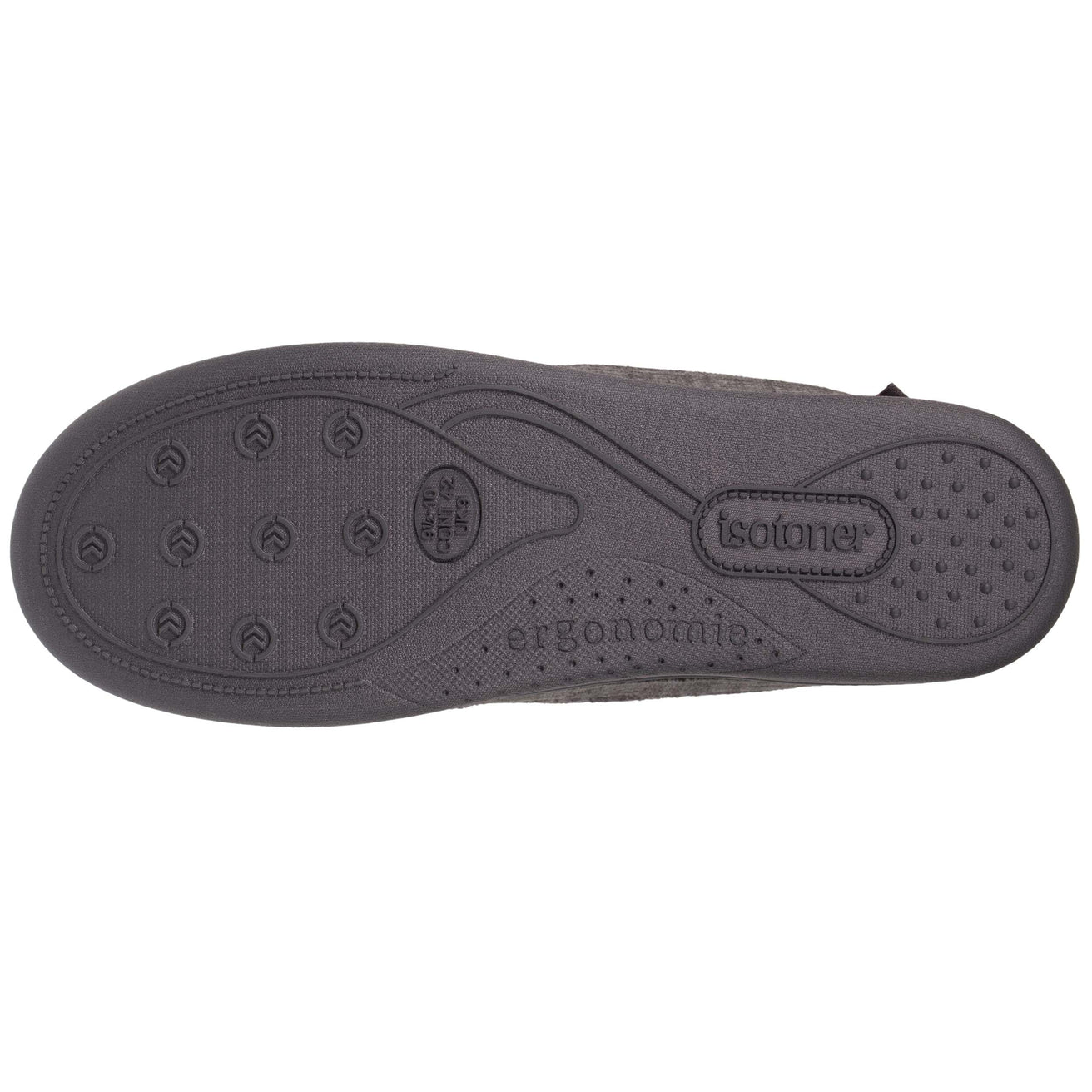 Zapatillas de casa mocasines Hombre Gris interior rojo
