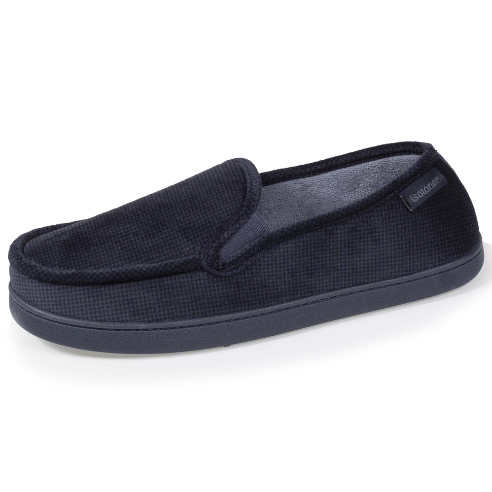 Zapatillas de casa mocasines Hombre terciopelo Marino - Isotoner