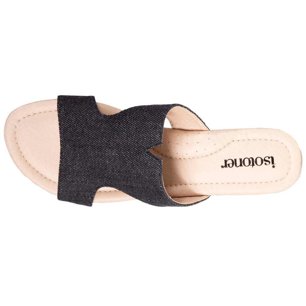 Mules Mujer con tacón Jean Negro - Isotoner