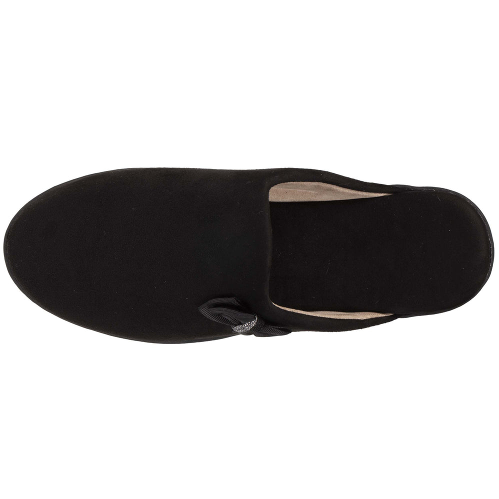 Zapatillas de casa chinelas Mujer con tacón Nudo Negro - Isotoner