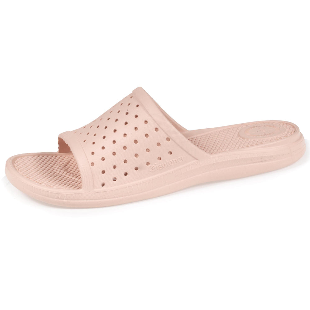 Mules chancletas Mujer caladas Nude - Isotoner
