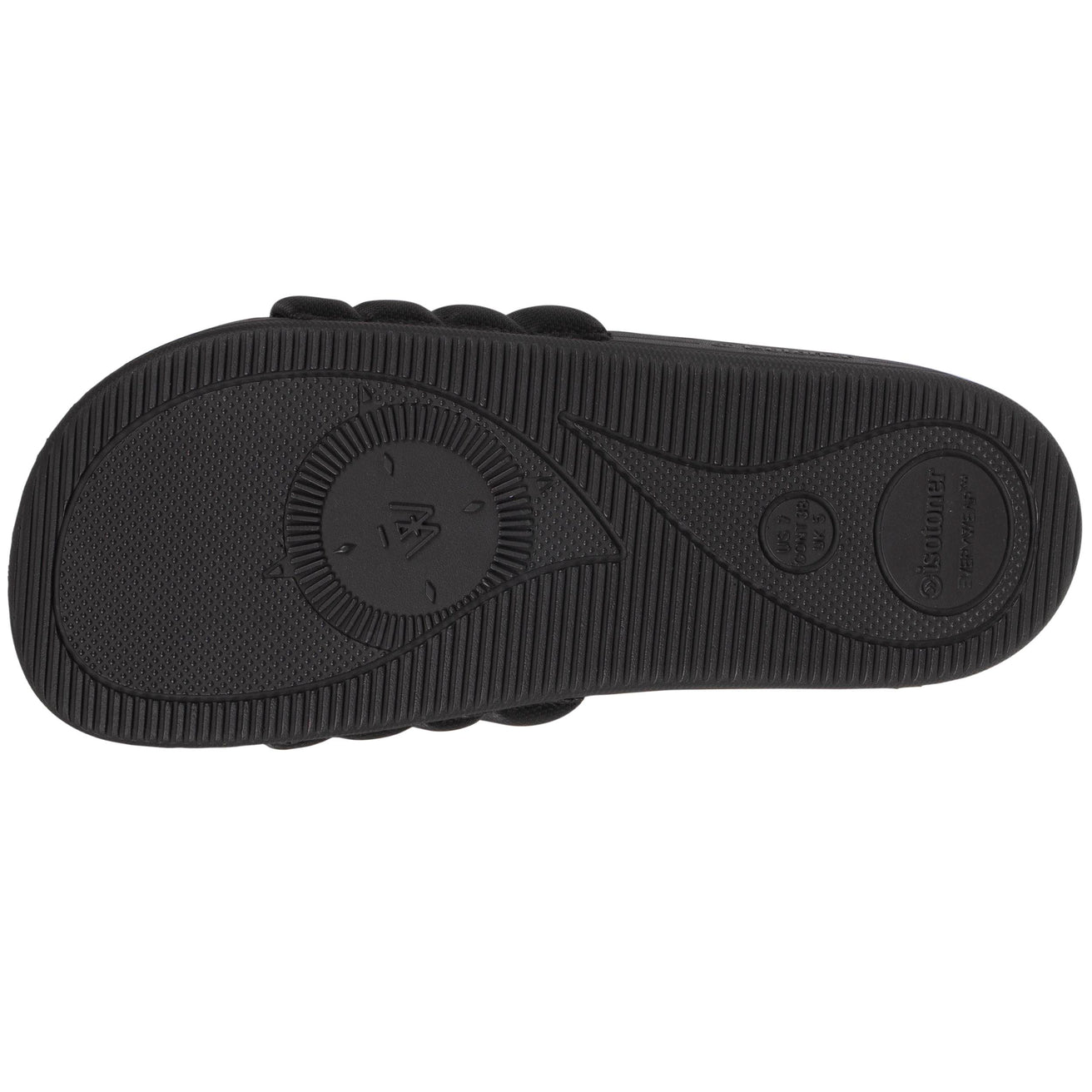 Mules chancletas Mujer acolchadas Negro