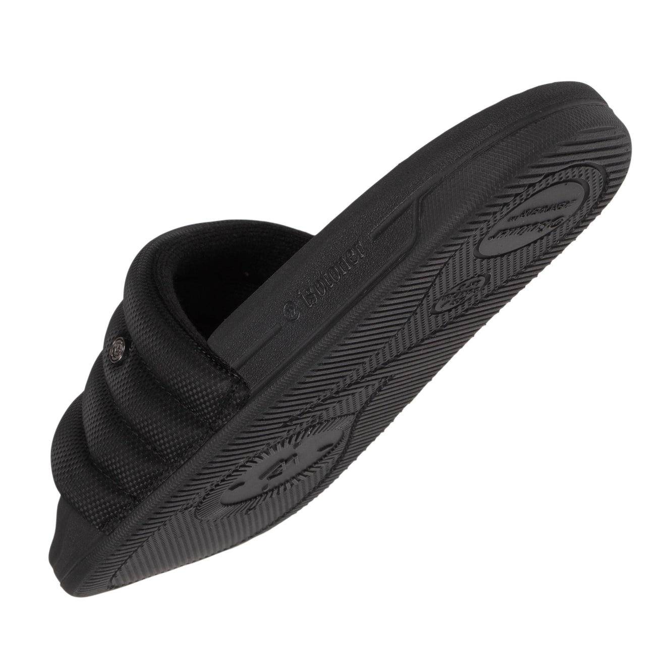 Mules chancletas Mujer acolchadas Negro