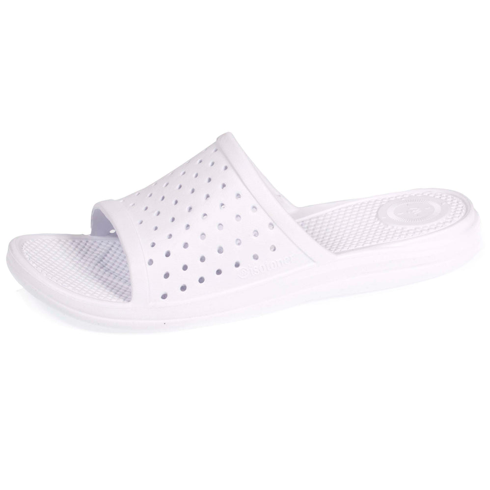 Mules chancletas Mujer caladas Blanco - Isotoner