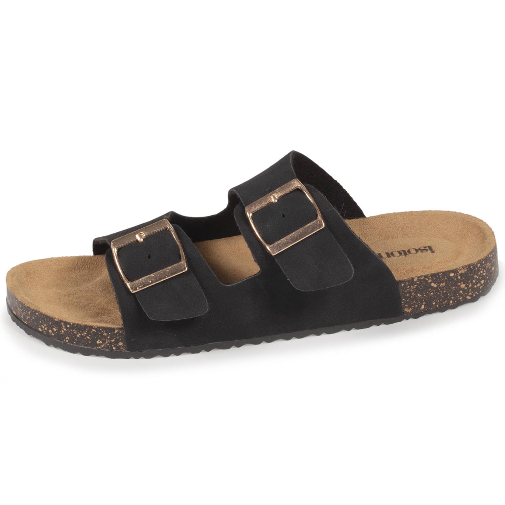 Mules sandalias doble correa Negro - Isotoner