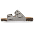 Mules claquettes Femme double bride Gris pailleté