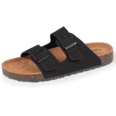 Mules sandalias Mujer Doble Correa Negro - Isotoner