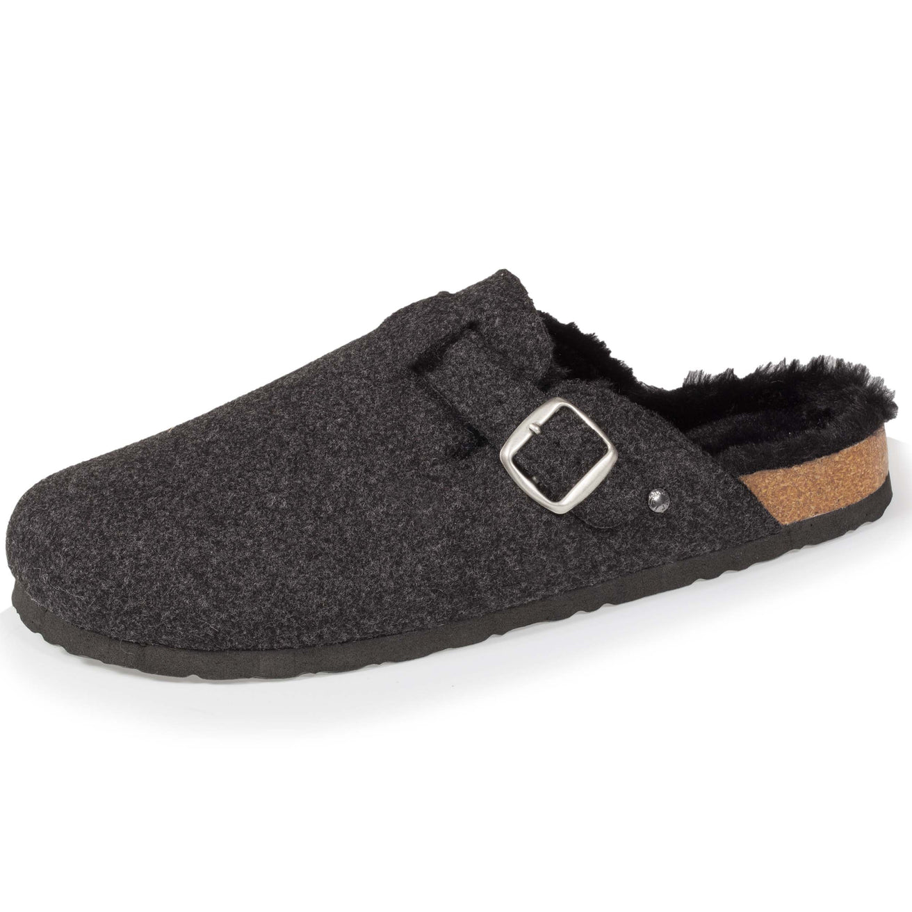 Zapatillas de casa zuecos Hombre Gris Jaspeado Corcho