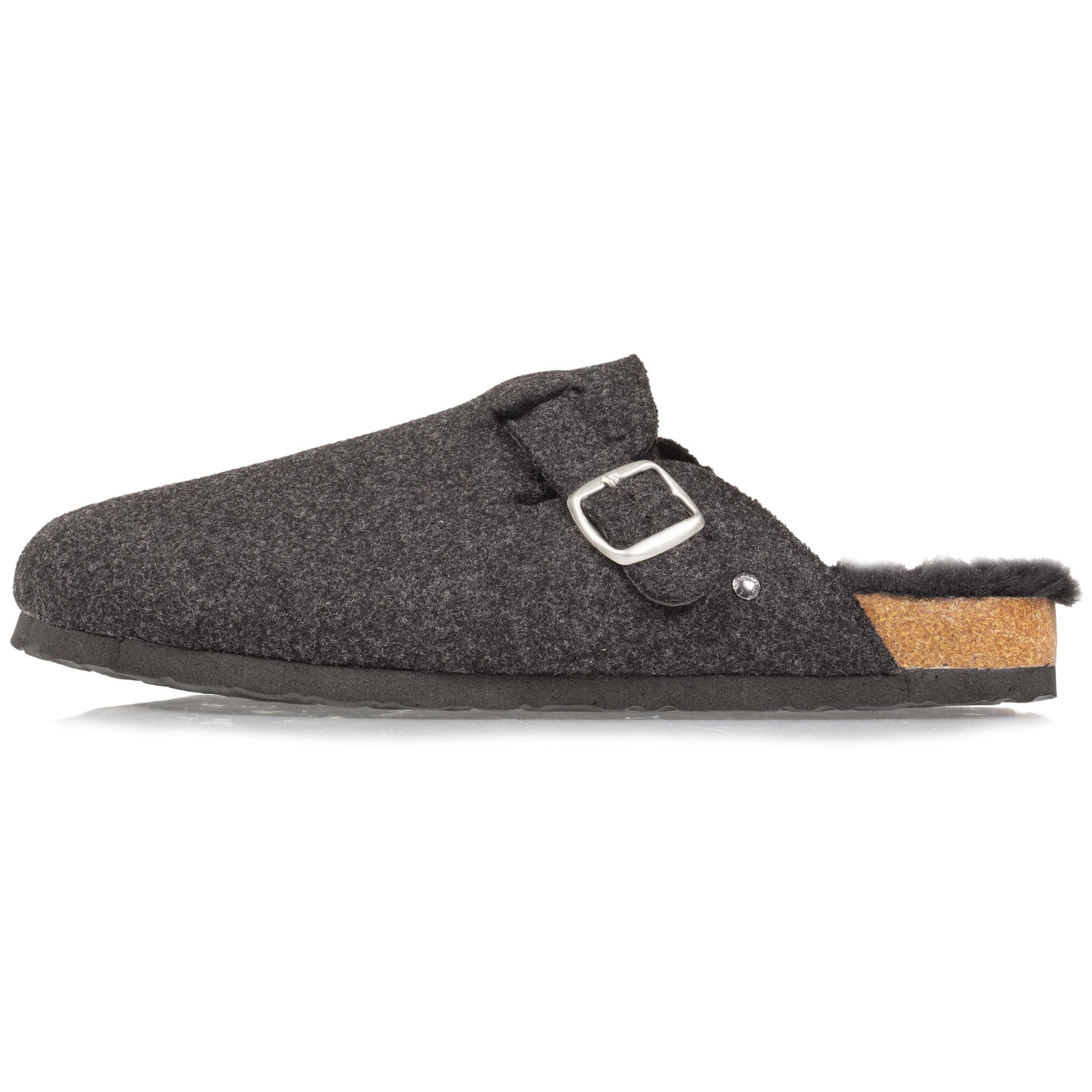 Zapatillas de casa zuecos Hombre Gris Jaspeado Corcho