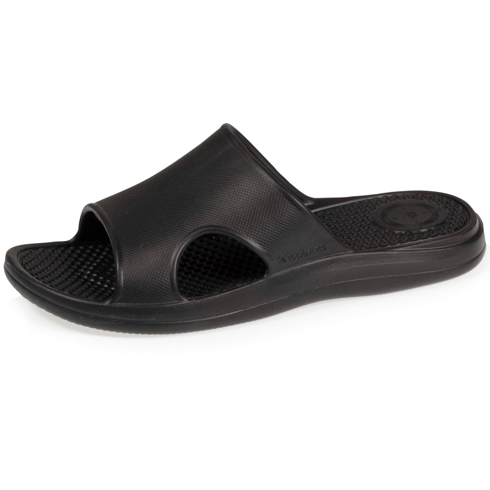 Mules chancletas Hombre Confort Negro - Isotoner