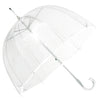 Paraguas transparente cúpula pvc/blanco - Isotoner