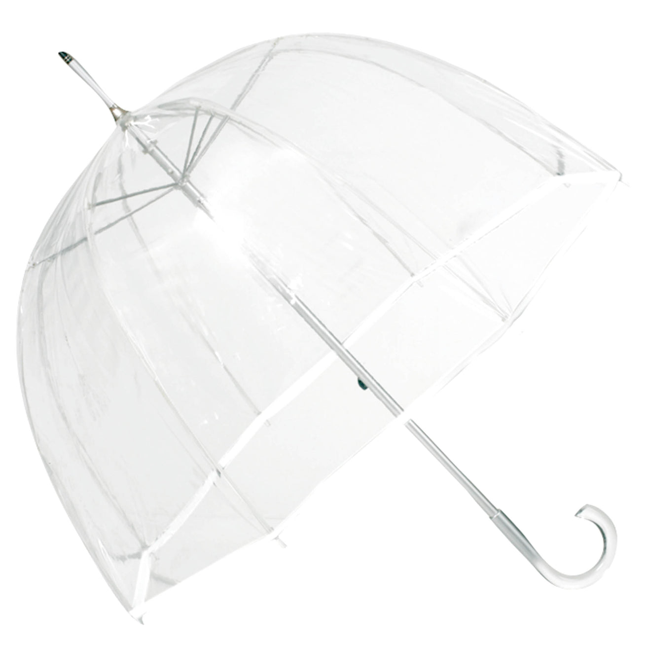 Paraguas Transparente Cúpula PVC/Blanco
