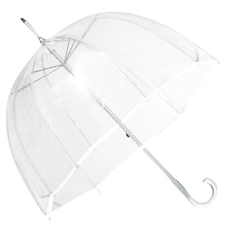 Paraguas Transparente Cúpula PVC/Blanco - Isotoner