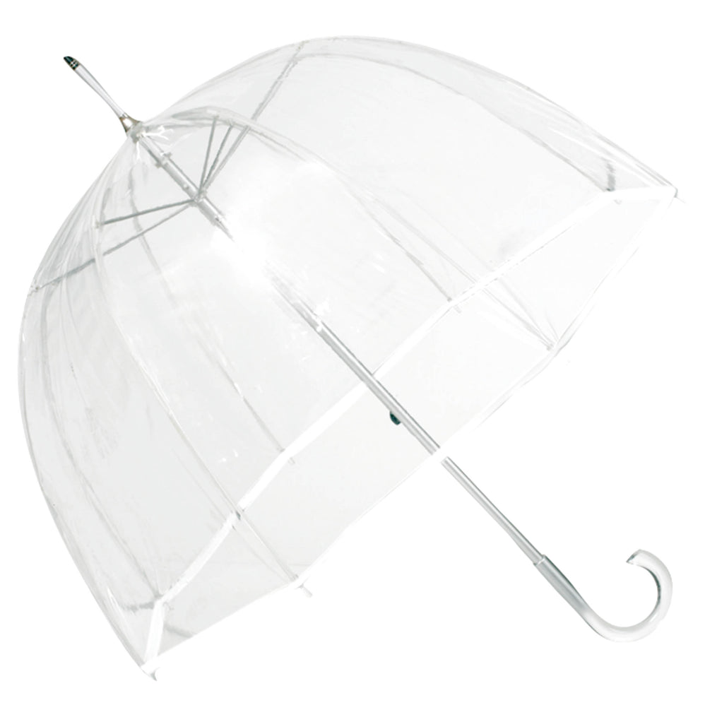 Paraguas Transparente Cúpula PVC/Blanco - Isotoner