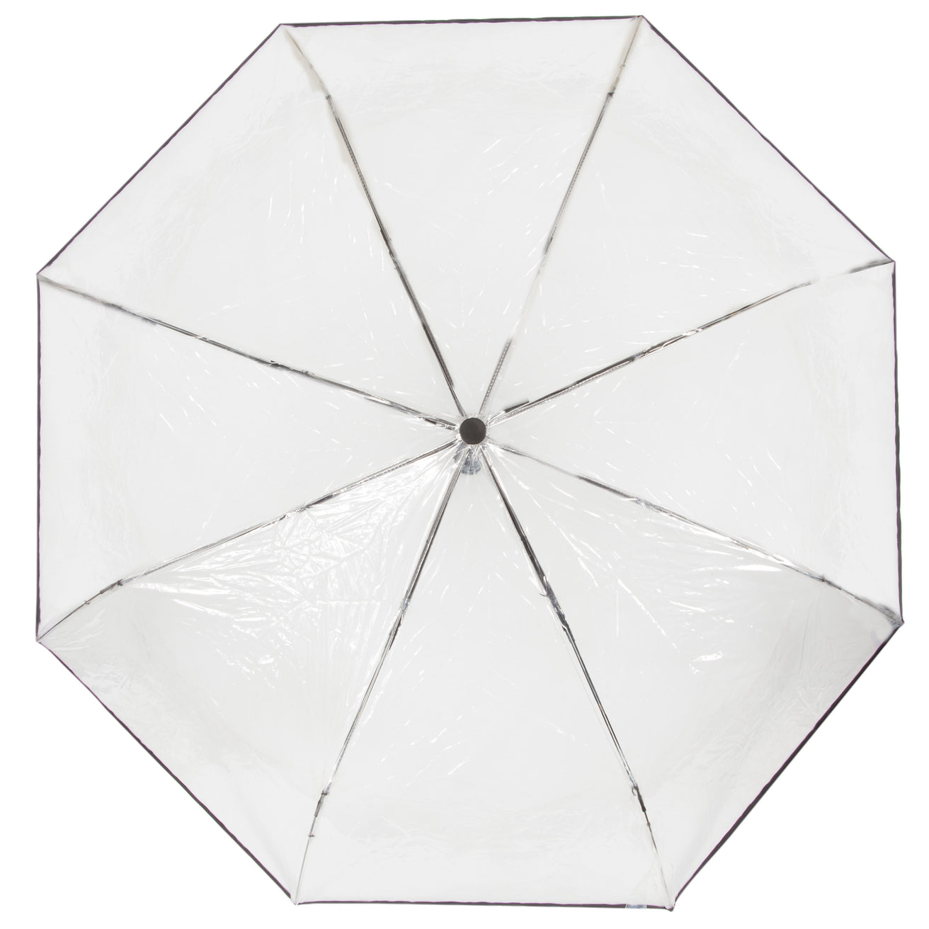 Paraguas Transparente PVC/Negro