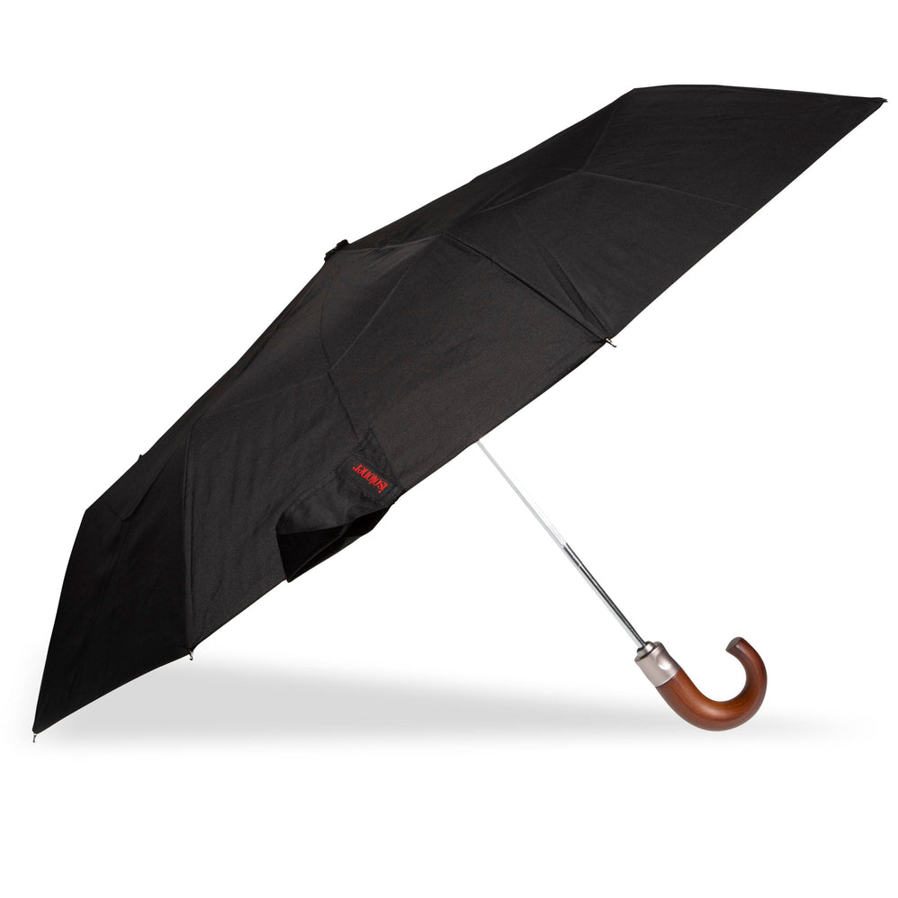Paraguas Crook Wood Negro - Isotoner