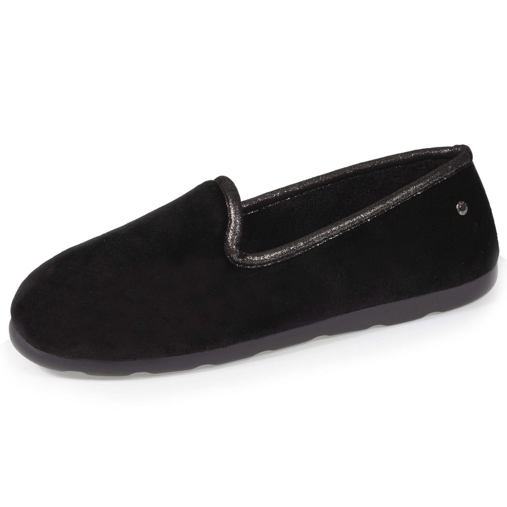 Zapatillas de casa cerradas Mujer Brillante Negro - Isotoner
