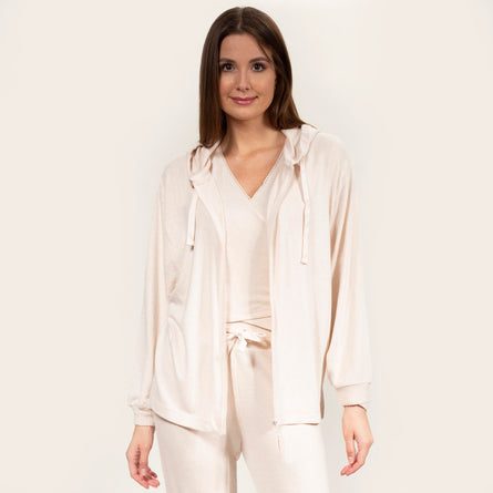 Sudadera con capucha Mujer Beige - Isotoner
