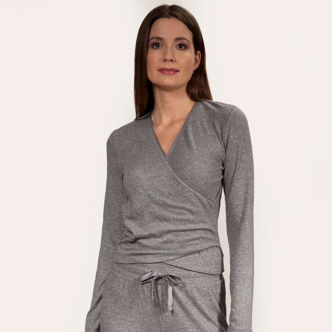 Camiseta de tirantes Gris jaspeado Mujer