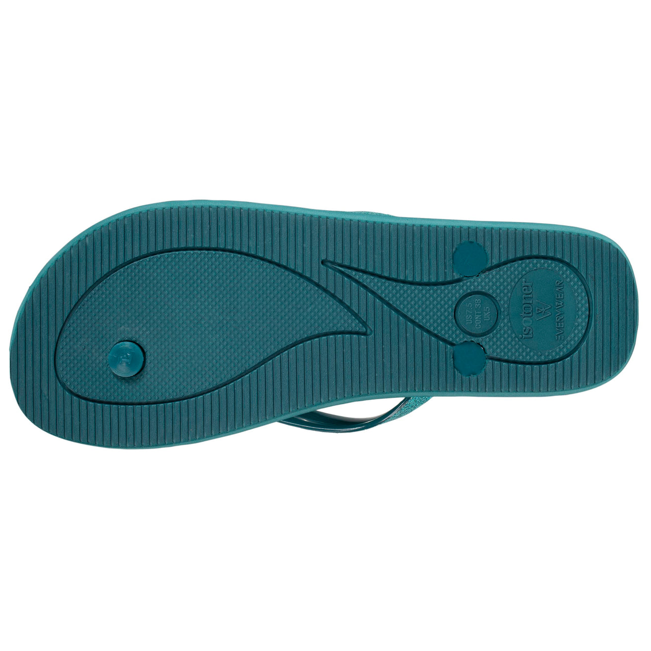 Chanclas Mujer lisas verde pato