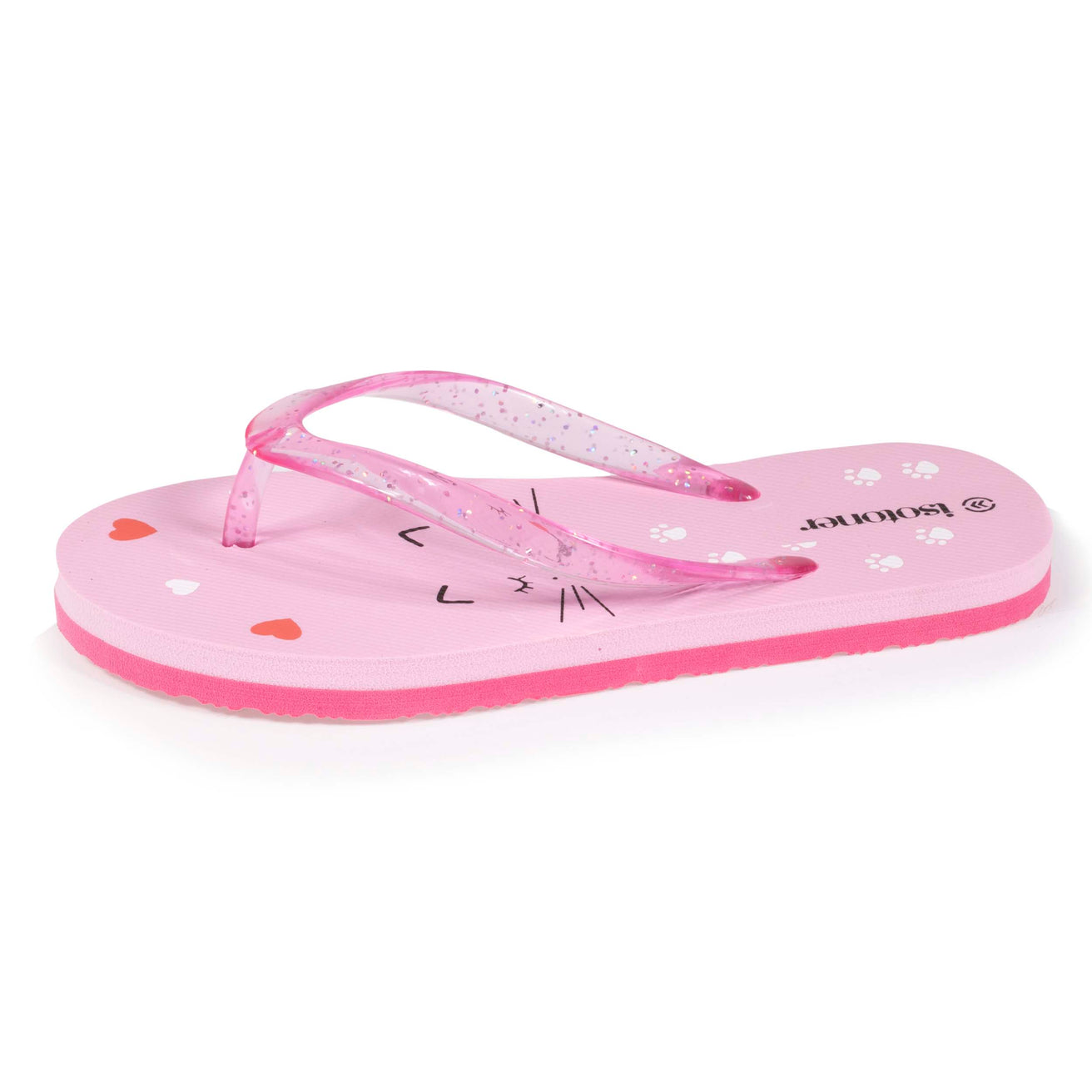 Chanclas Niños Gato Rosa