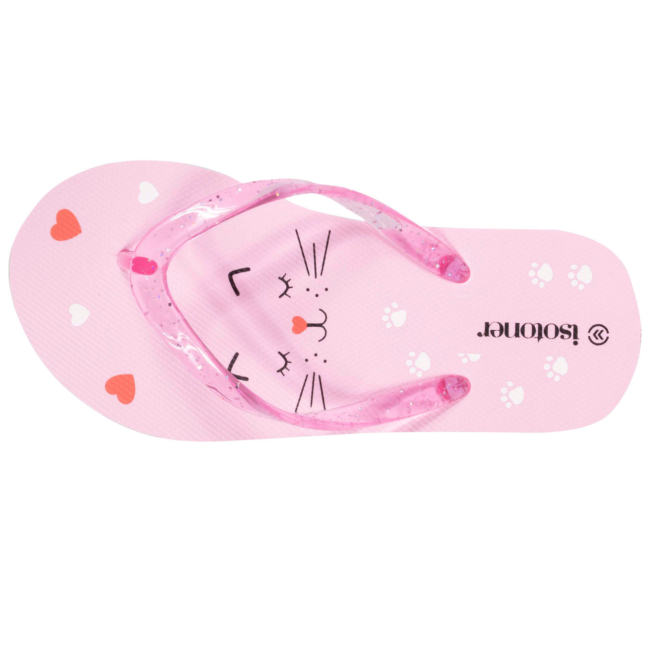 Chanclas Niños Gato Rosa