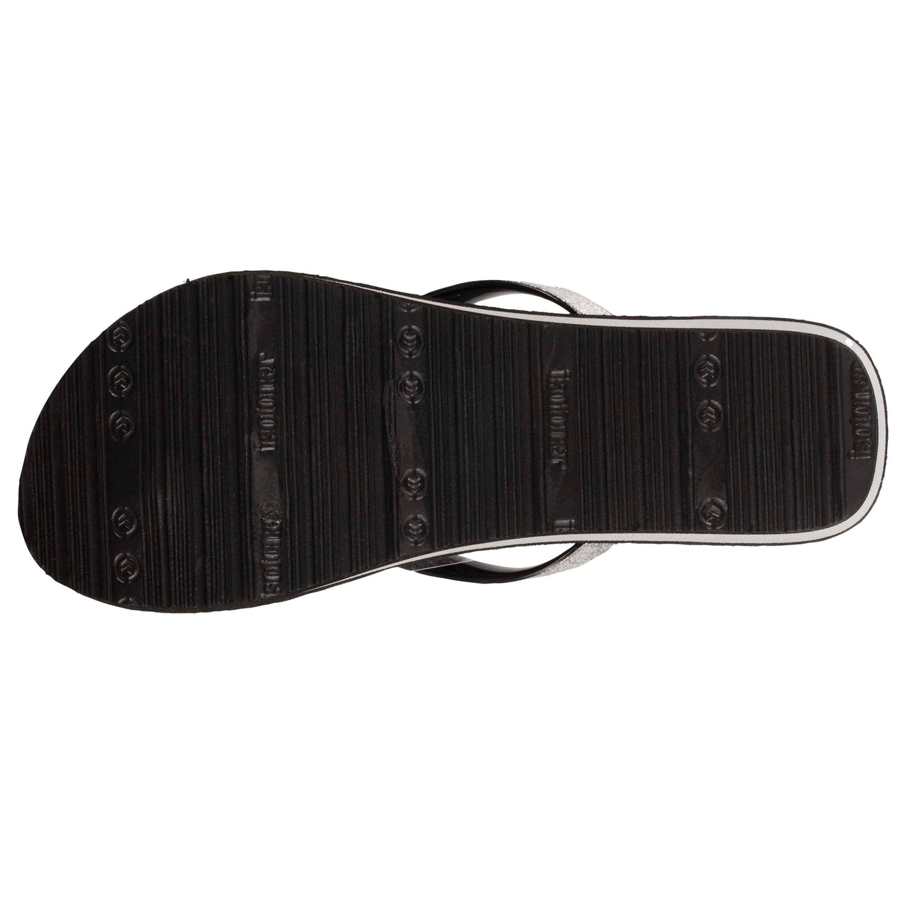 Chanclas Mujer con tacón floral negro