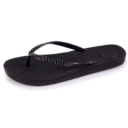 Chanclas Mujer gráfica Negro - Isotoner