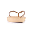 Chanclas Mujer tira purpurina Beige