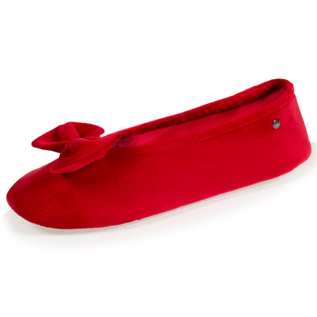 Zapatillas de casa bailarinas Mujer Grande Nudo Rojo - Isotoner
