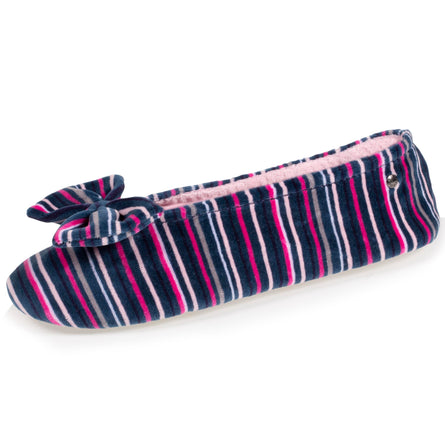 Zapatillas de casa bailarinas Mujer Rayas Azules - Isotoner