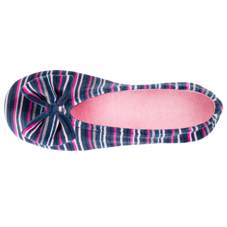 Zapatillas de casa bailarinas Mujer Rayas Azules - Isotoner